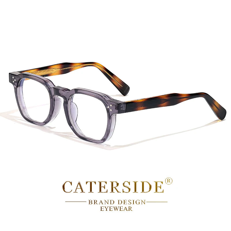 Square Flat Light Specs Men - Minimalist TR Frame Magnifiers