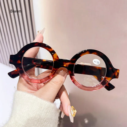 Round Mirror Lens Specs - Blue Light Blocking Magnifiers