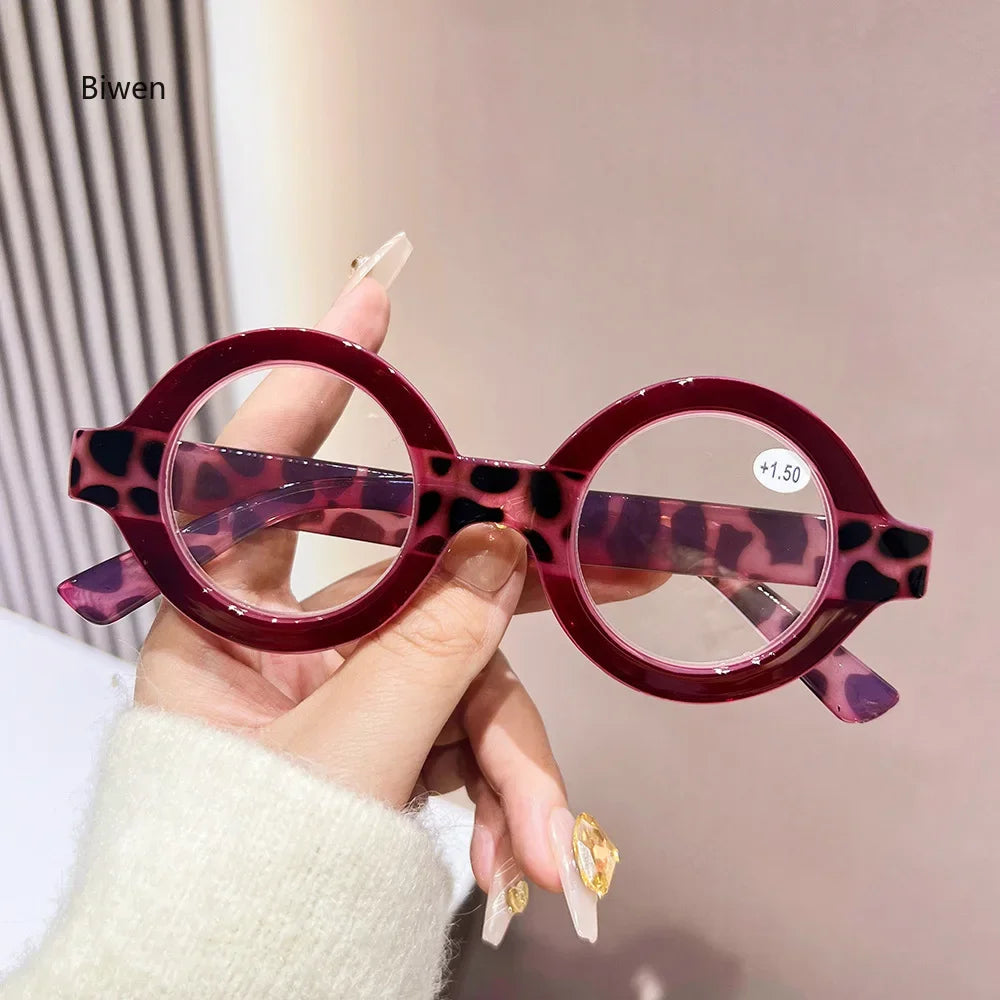Round Mirror Lens Specs - Blue Light Blocking Magnifiers