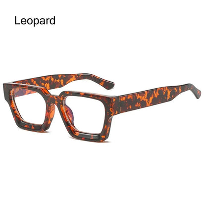 Big Square Anti Blue Light Matte Black Glasses