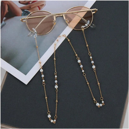 Pearl Beaded Anti-Falling Metal Eyeglass Chain