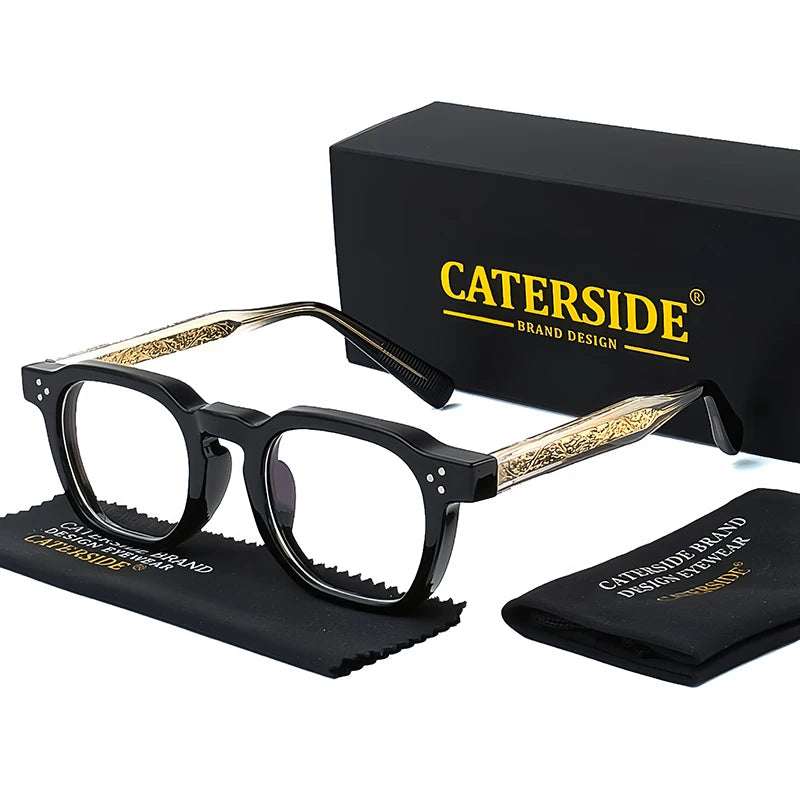 Square Flat Light Specs Men - Minimalist TR Frame Magnifiers