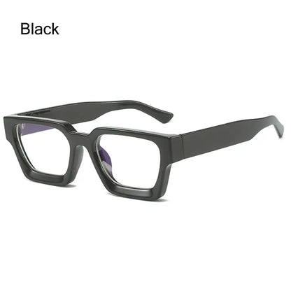 Big Square Anti Blue Light Matte Black Glasses