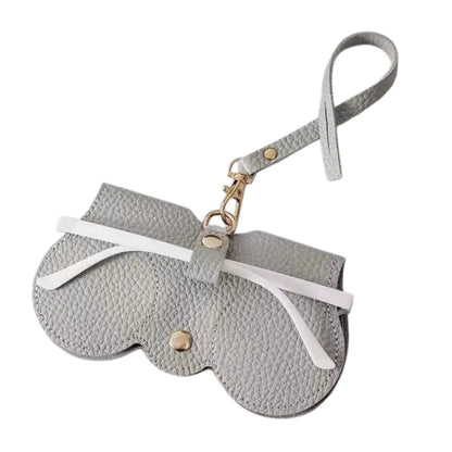 1pc Litchi Embossed Glasses Cover Cute Hanging PU Leather Sunglasses Glasses Storage Bag Portable Travel Eyewear Holder