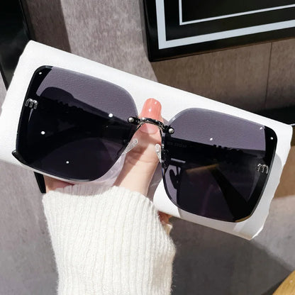 Rimless Brand Letter Sunglasses