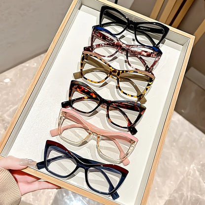 Cat Eye Tortoiseshell Specs - Blue Light Blocking Magnifiers