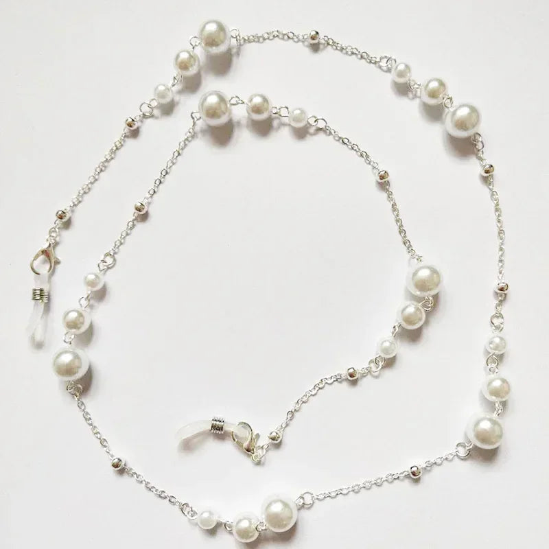 Pearl Beaded Sunglass Chain & Eyeglass Holder Strap — Women's Necklace Lanyard