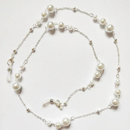 Pearl Beaded Sunglass Chain & Eyeglass Holder Strap — Women's Necklace Lanyard