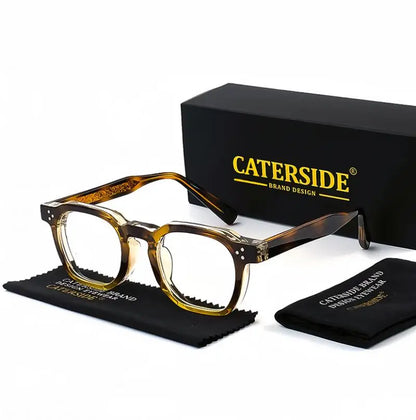 Square Flat Light Specs Men - Minimalist TR Frame Magnifiers