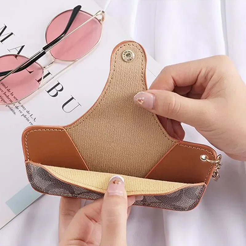 Portable Soft Glasses Case with Keychain