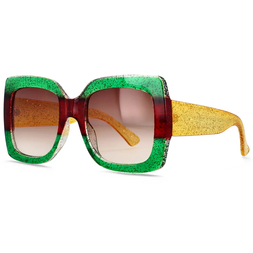 Retro Oversized Square Sunglasses for Women – UV400 Big Frame Fashion Eyewear in Trending Styles