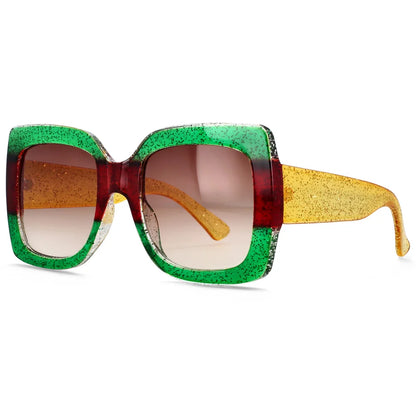 Retro Oversized Square Sunglasses for Women – UV400 Big Frame Fashion Eyewear in Trending Styles