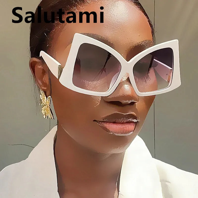 Oversized Bow Sunglasses - Zebra Print Fashion Shades