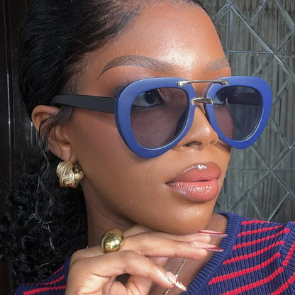 Fashion Classic Pilot Sunglasses Women For Men 2025 Vintage Sun Glasses Punk Popular Big Frame Outdoor Travel Eyeglasses UV400