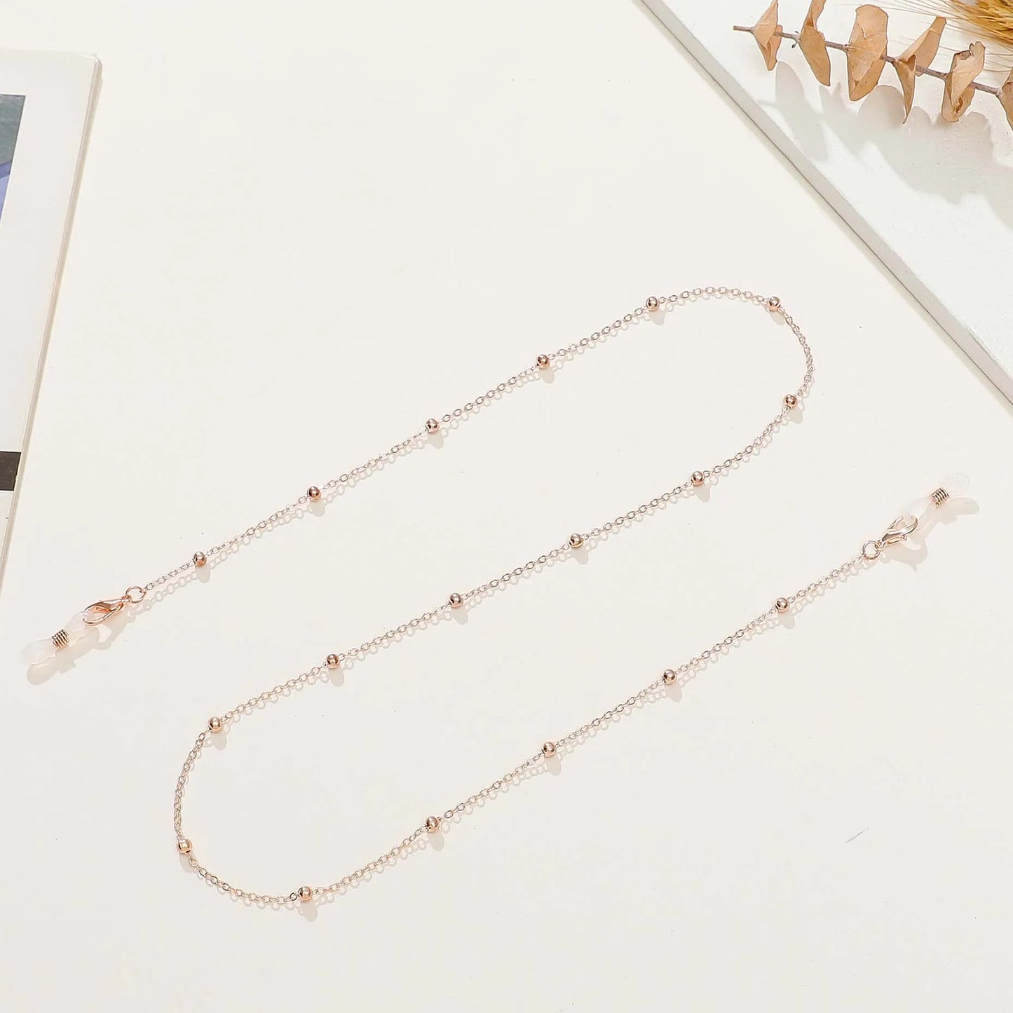 Pearl Beaded Anti-Falling Metal Eyeglass Chain