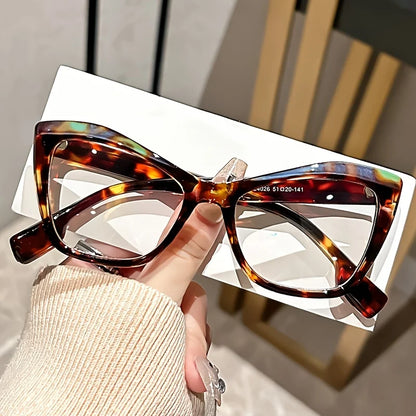 Cat Eye Tortoiseshell Specs - Blue Light Blocking Magnifiers