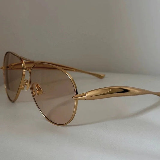 Vintage Metal Pilot Sunglasses – UV400 Women & Men