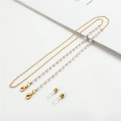 Pearl Beaded Anti-Falling Metal Eyeglass Chain