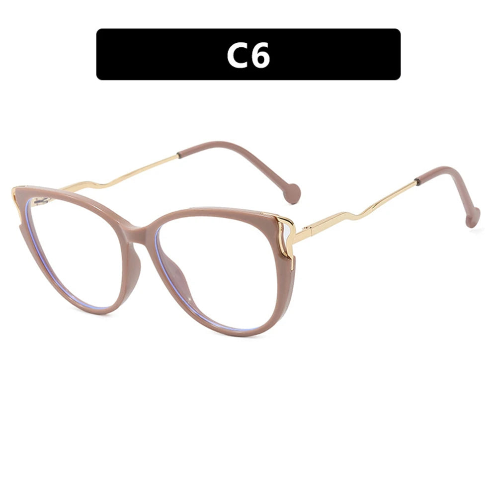YINSQER Cat Eye Flat Top Glasses Blue Light Blocking TR90 Popular Frame Women's New Hot Sale Of The Season Fashionable