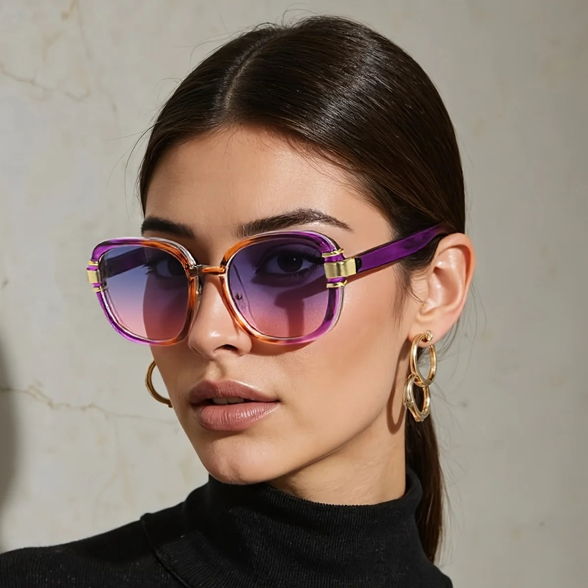 Women's Gradient Sunglasses – Transparent Plastic Frame UV400 | Multiple Colors