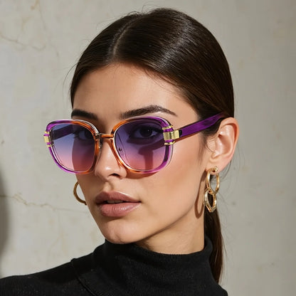 Women's Gradient Sunglasses – Transparent Plastic Frame UV400 | Multiple Colors