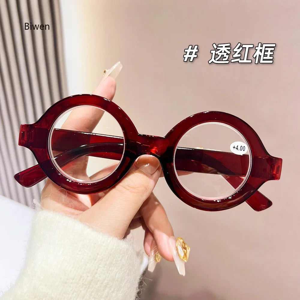 Round Mirror Lens Specs - Blue Light Blocking Magnifiers
