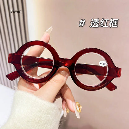 Round Mirror Lens Specs - Blue Light Blocking Magnifiers