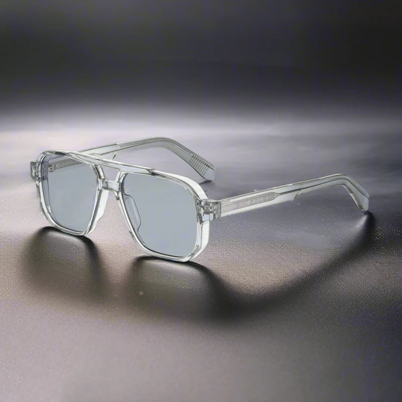 Retro Punk Sunglasses Men - Flat Top Designer Shades
