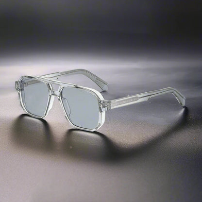 Retro Punk Sunglasses Men - Flat Top Designer Shades
