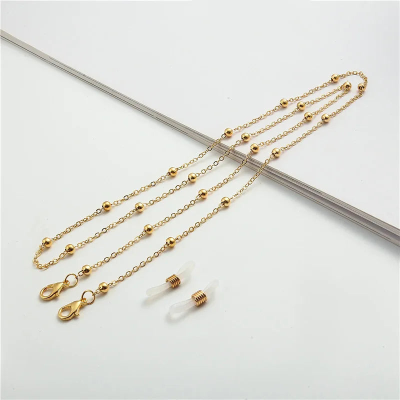 Pearl Beaded Anti-Falling Metal Eyeglass Chain