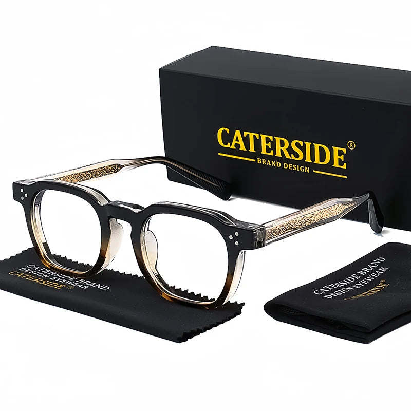 Square Flat Light Specs Men - Minimalist TR Frame Magnifiers