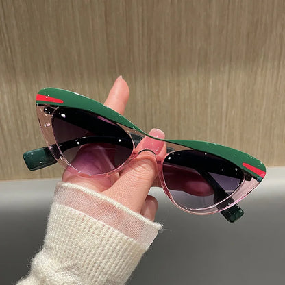 Vintage Cat Eye Sunglasses for Women – UV400 Gradient Mirror Lenses in 5 Trendy Colors