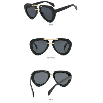Fashion Classic Pilot Sunglasses Women For Men 2025 Vintage Sun Glasses Punk Popular Big Frame Outdoor Travel Eyeglasses UV400