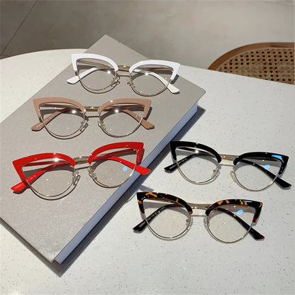 Semi-Metal Cat Eye Specs - Trendy Fashion Magnifiers