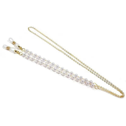 Pearl Mask Love Heart Glasses Chain