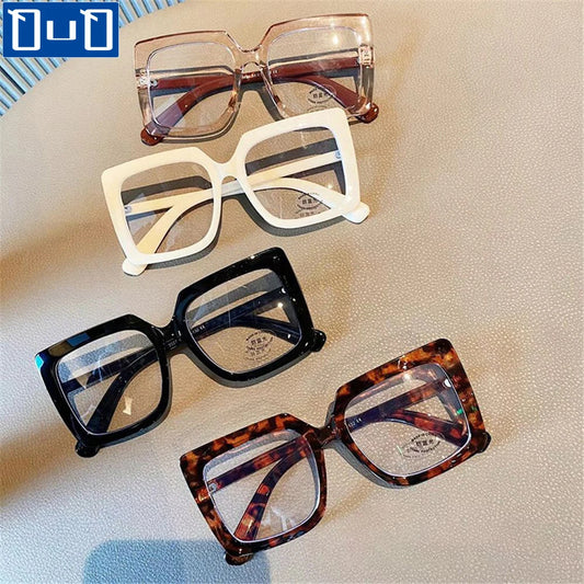 Big Square Anti Blue Light Transparent Glasses