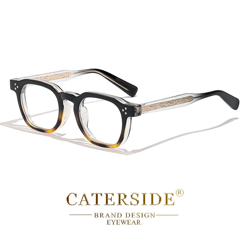 Square Flat Light Specs Men - Minimalist TR Frame Magnifiers