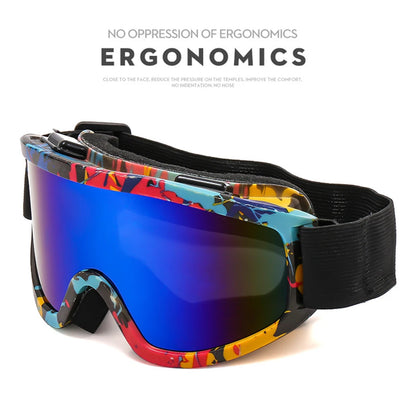 Premium Ski Goggles - Anti-Fog Snow Goggles for Snowboarding & Skiing