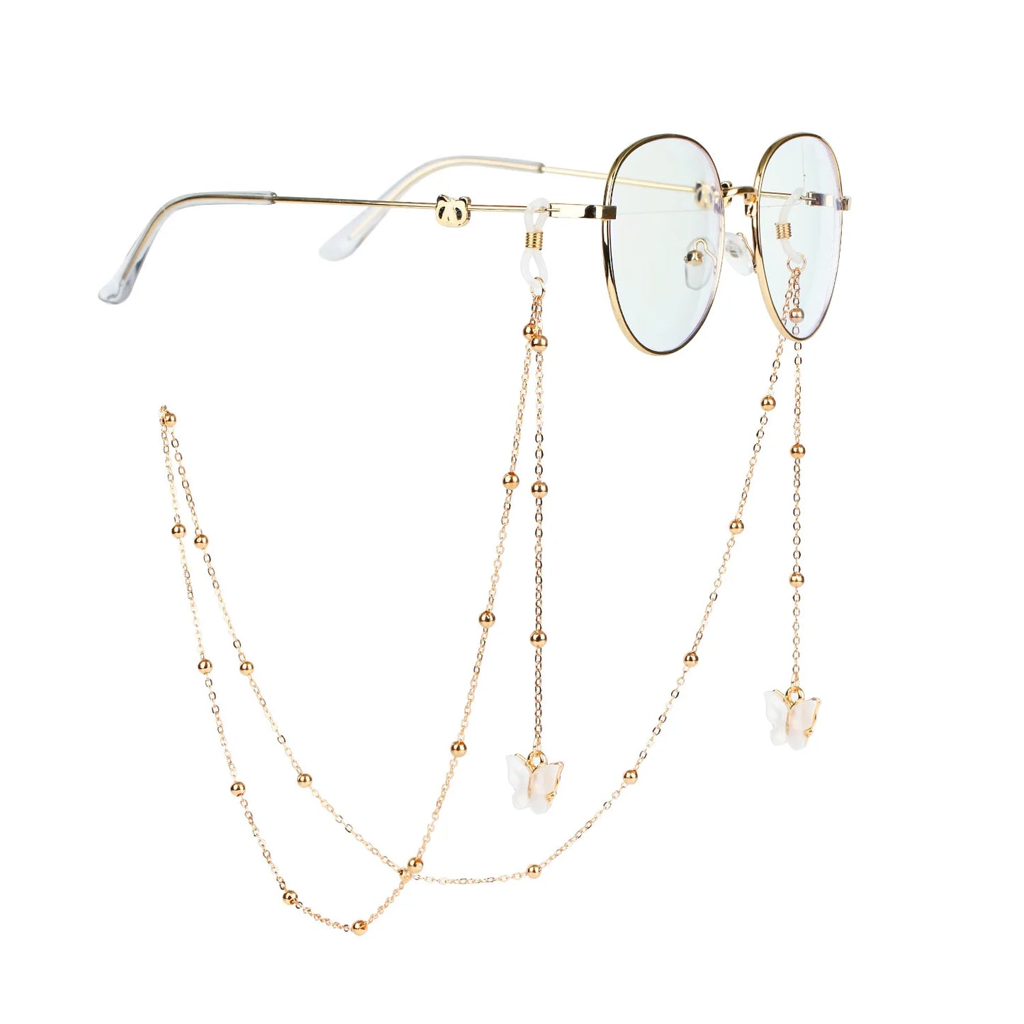 Butterfly Pendant Eyewear Chain – Trendy Metal Glasses Holder Cord Lanyard Necklace for Women