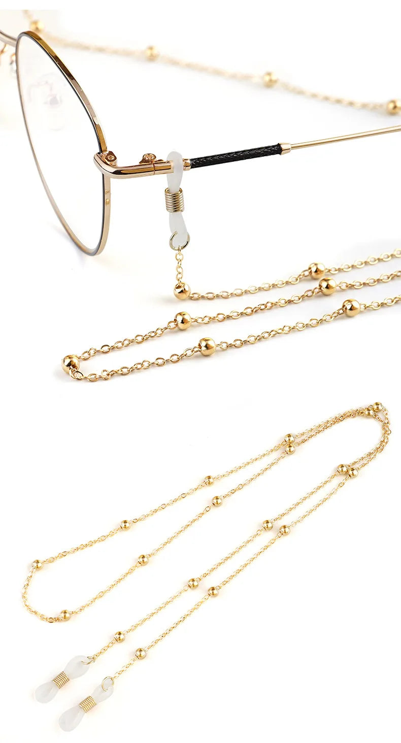 Fashion Metal Beaded Eyeglass Chain