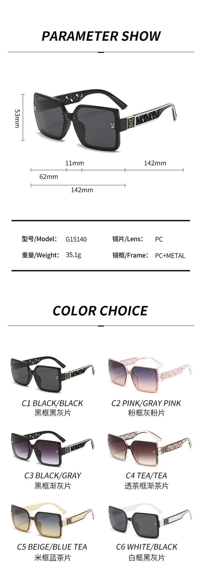 Retro Big Sunglasses Women - Designer Fashion Shades
