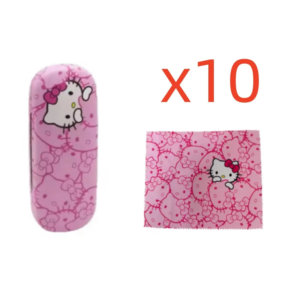 Cute Character Glasses Case & Cleaning Cloth Set
