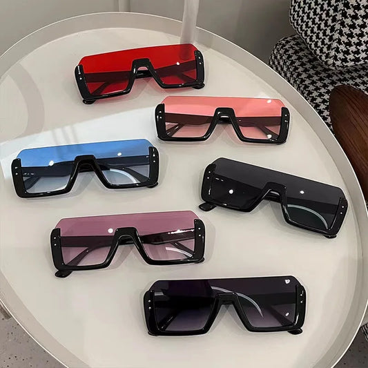 Rice Nail Sunglasses Women - Half Frame Fashion Shades UV400