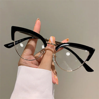 Semi-Metal Cat Eye Specs - Trendy Fashion Magnifiers