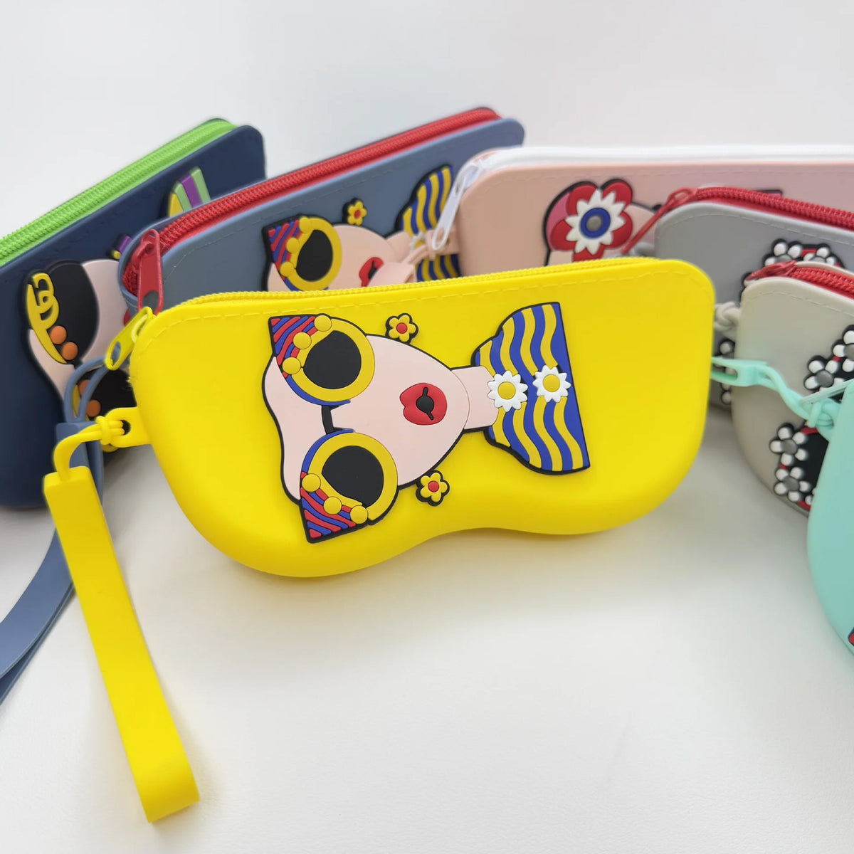 Reading Glasses Case Portable Eyewear Pouch Sunglasses Holder Decorative Silicone Eyeglasses Bag For Daily Outdoor Travel