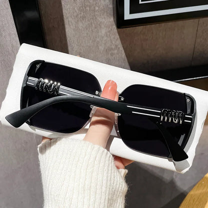 Rimless Brand Letter Sunglasses