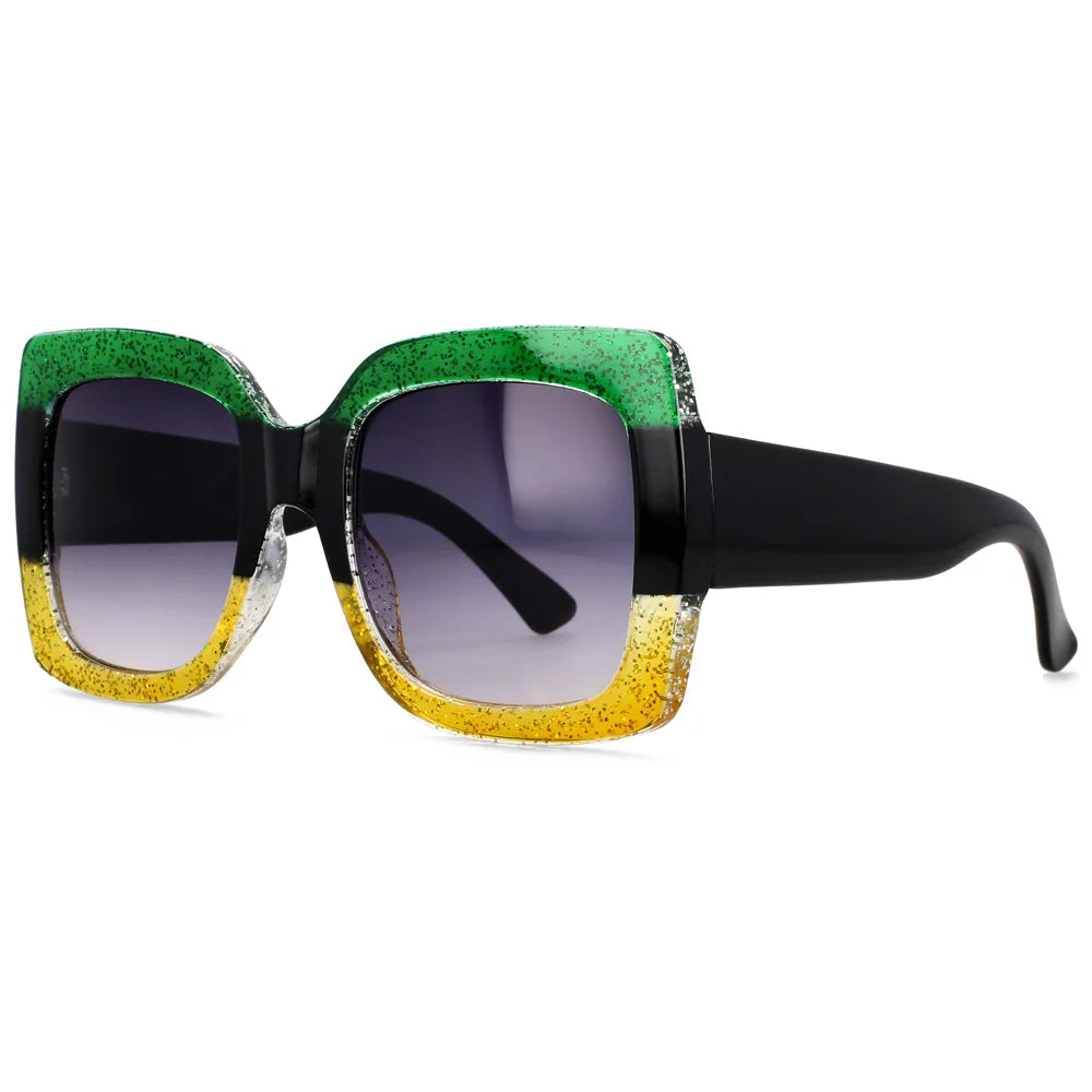 Retro Oversized Square Sunglasses for Women – UV400 Big Frame Fashion Eyewear in Trending Styles