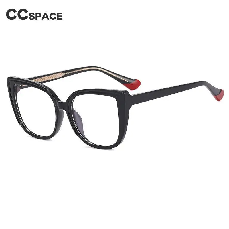 55598 Retro Cat Eye Anti Blue Light Glasses Frame Spring Hinge Women Leopard Plastic Titanium Computer Prescription Mirror