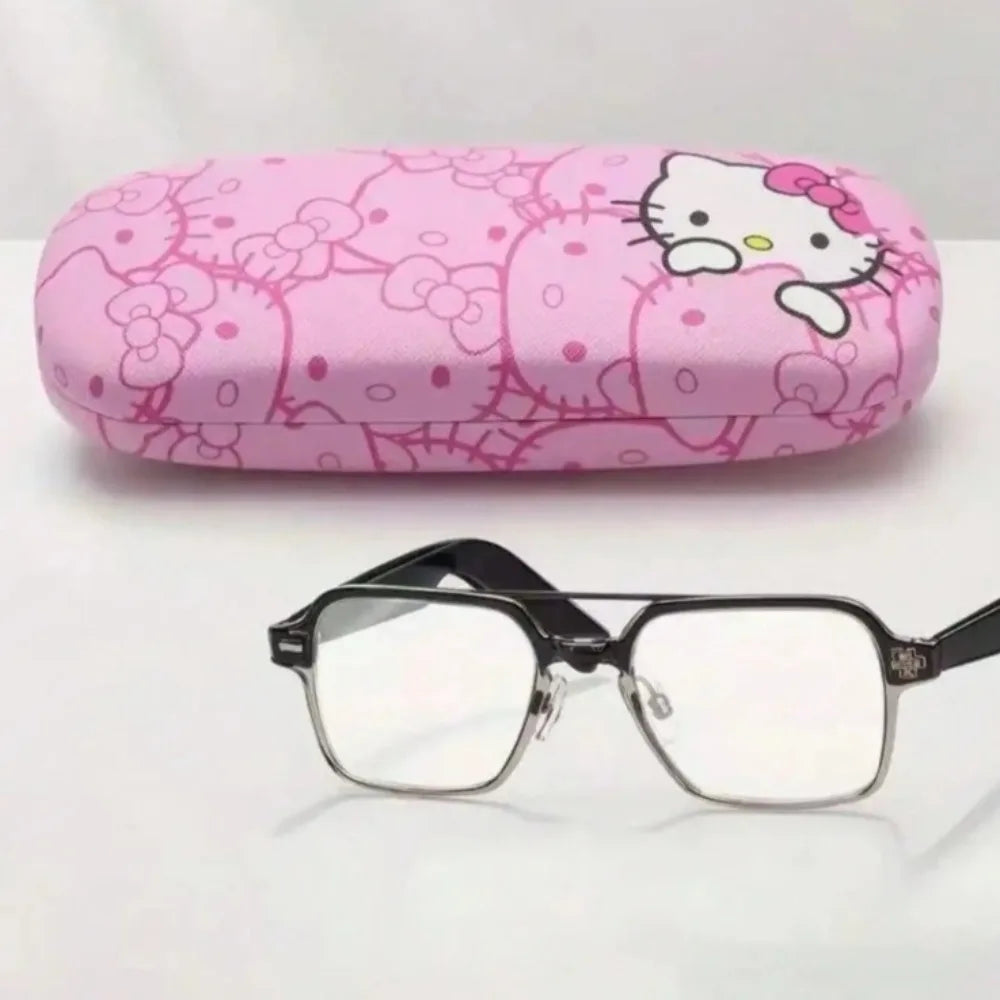 Cute Character Glasses Case & Cleaning Cloth Set