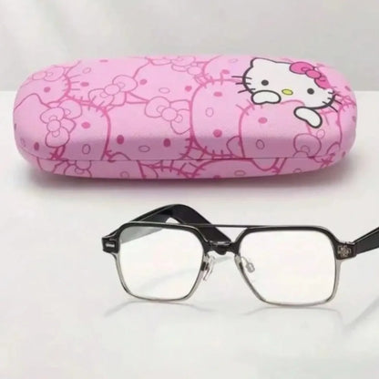 Cute Character Glasses Case & Cleaning Cloth Set